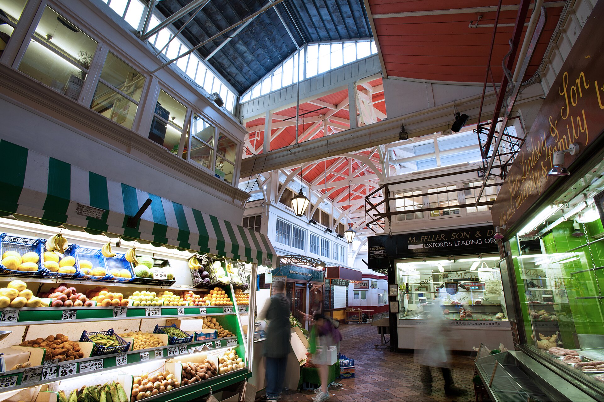 covered market hall stalls